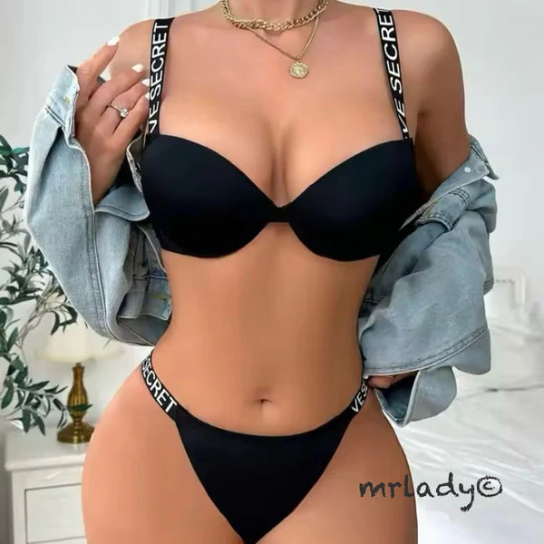 LOVE SECRET LIGHT PUSH UP BRA SET