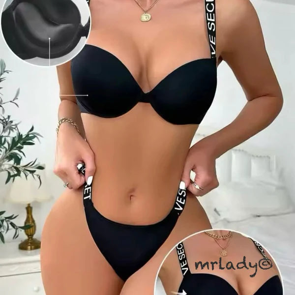 LOVE SECRET LIGHT PUSH UP BRA SET