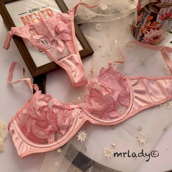 CLASSY NET PETAL BRA SET