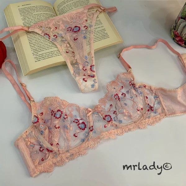 TURKISH EMB SOFT NET BRA SET