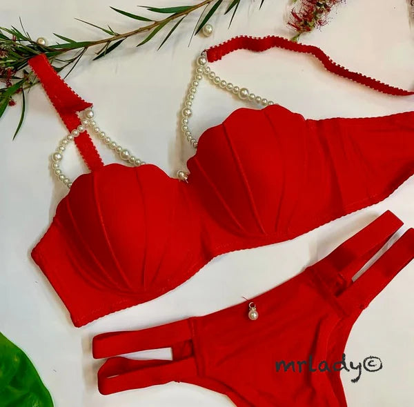 PEARLS THIN PAD BRA SET