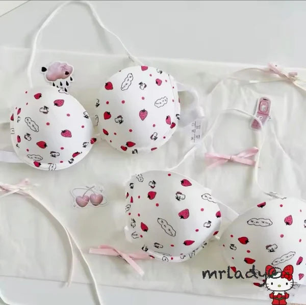 HELLO KITTY LIGHT PUSH UP BRA SET