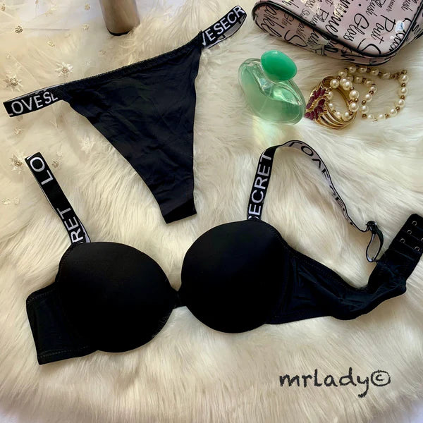 LOVE SECRET LIGHT PUSH UP BRA SET